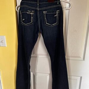 Women's Dark Blue Jeans bke dark washed